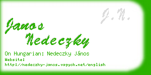 janos nedeczky business card